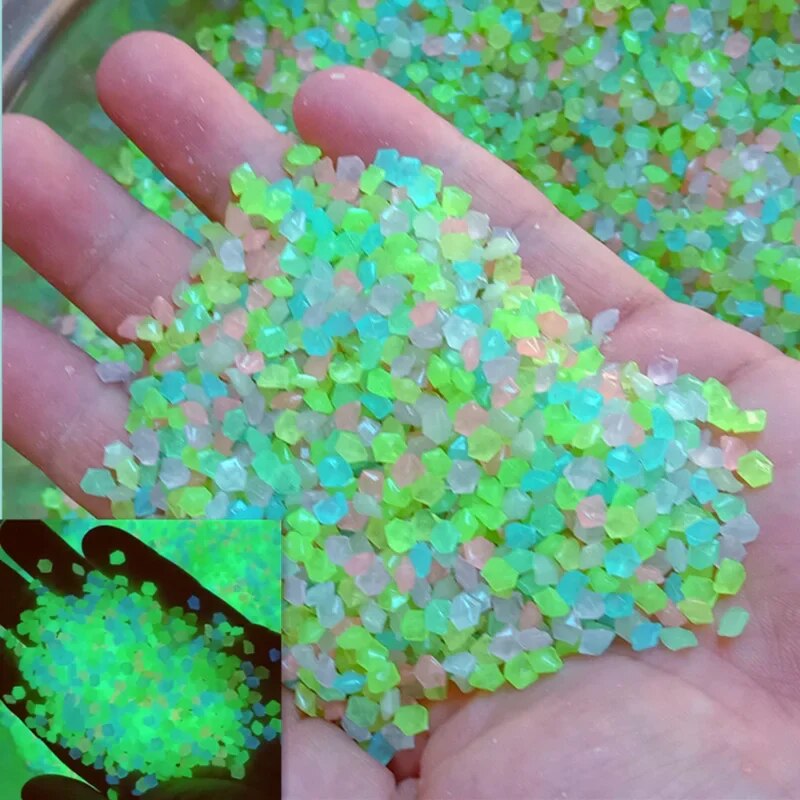 Aquarium Fish Land - 1000 pz 3-5mm Sabbia Luminosa Glow
