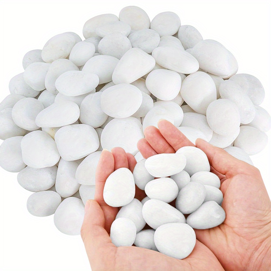 Aquarium Fish Land - 200/400g Bianco Alto Lucido Ciottoli Naturali